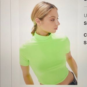 UO Rory Cutout Mock Neck Cropped Top